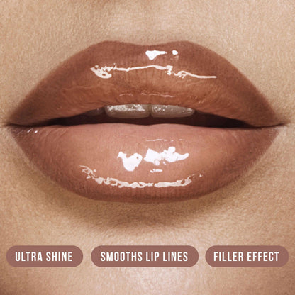 Huda Beauty Faux Filler Extra Shine Lip Gloss Foxy 3.9ml - TheSkinFit