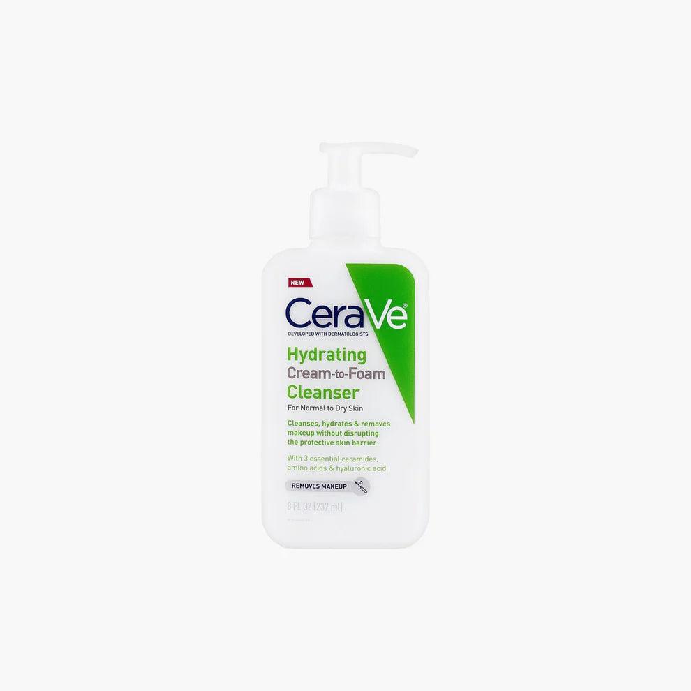 CeraVe Hydrating Cream-to-Foam Cleanser For Normal To Dry Skin 237ml - TheSkinFit