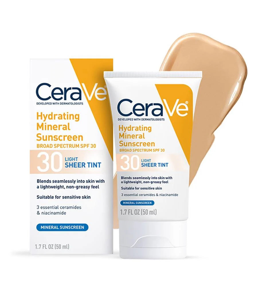 CeraVe Hydrating Mineral Sunscreen SPF30 Light Sheer Tint 50ml