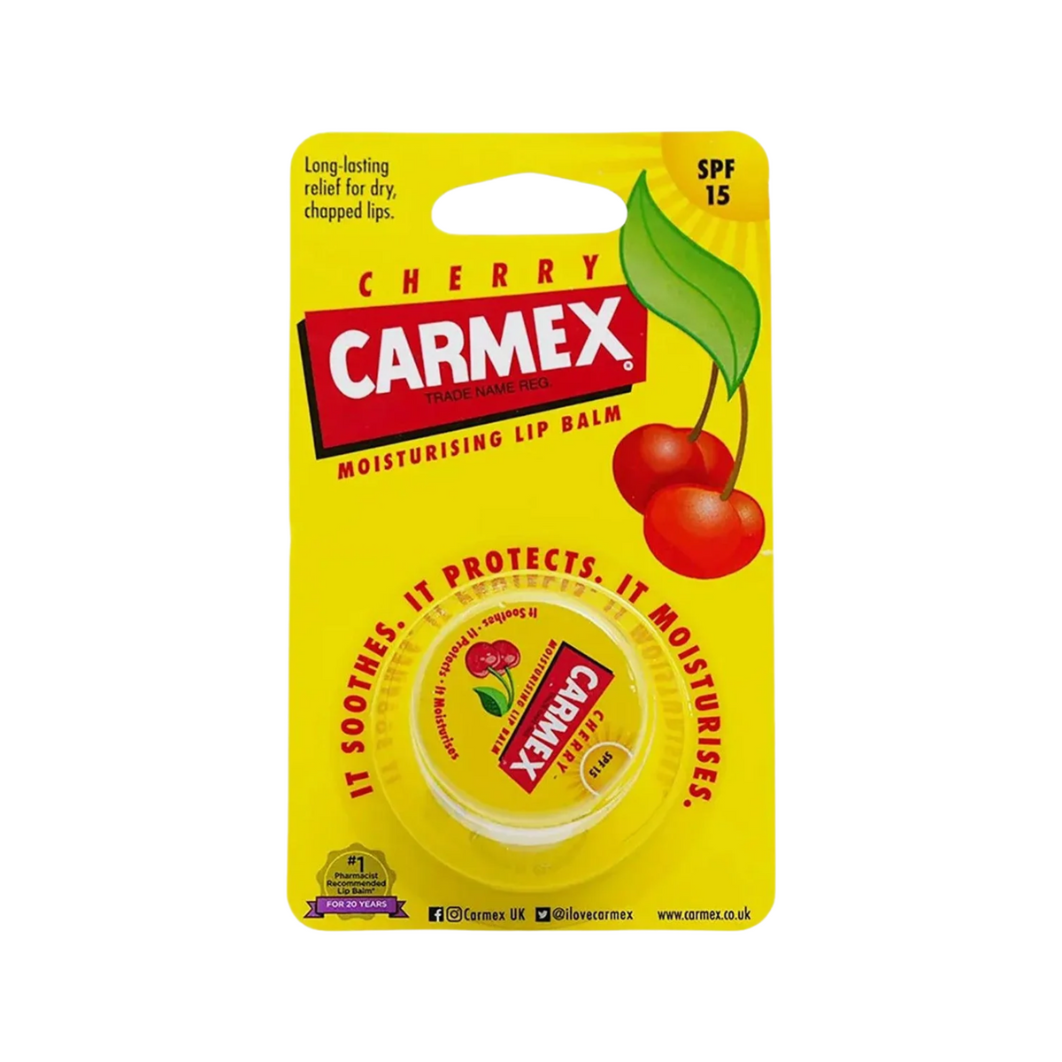 Carmex Cherry Moisturising Lip Balm SPF 15 7.5gm