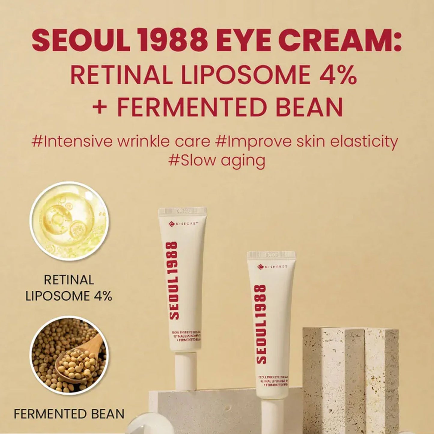 K-Secret Seoul 1988 Eye Cream Retinal Liposome 4% + Fermented Bean 30ml