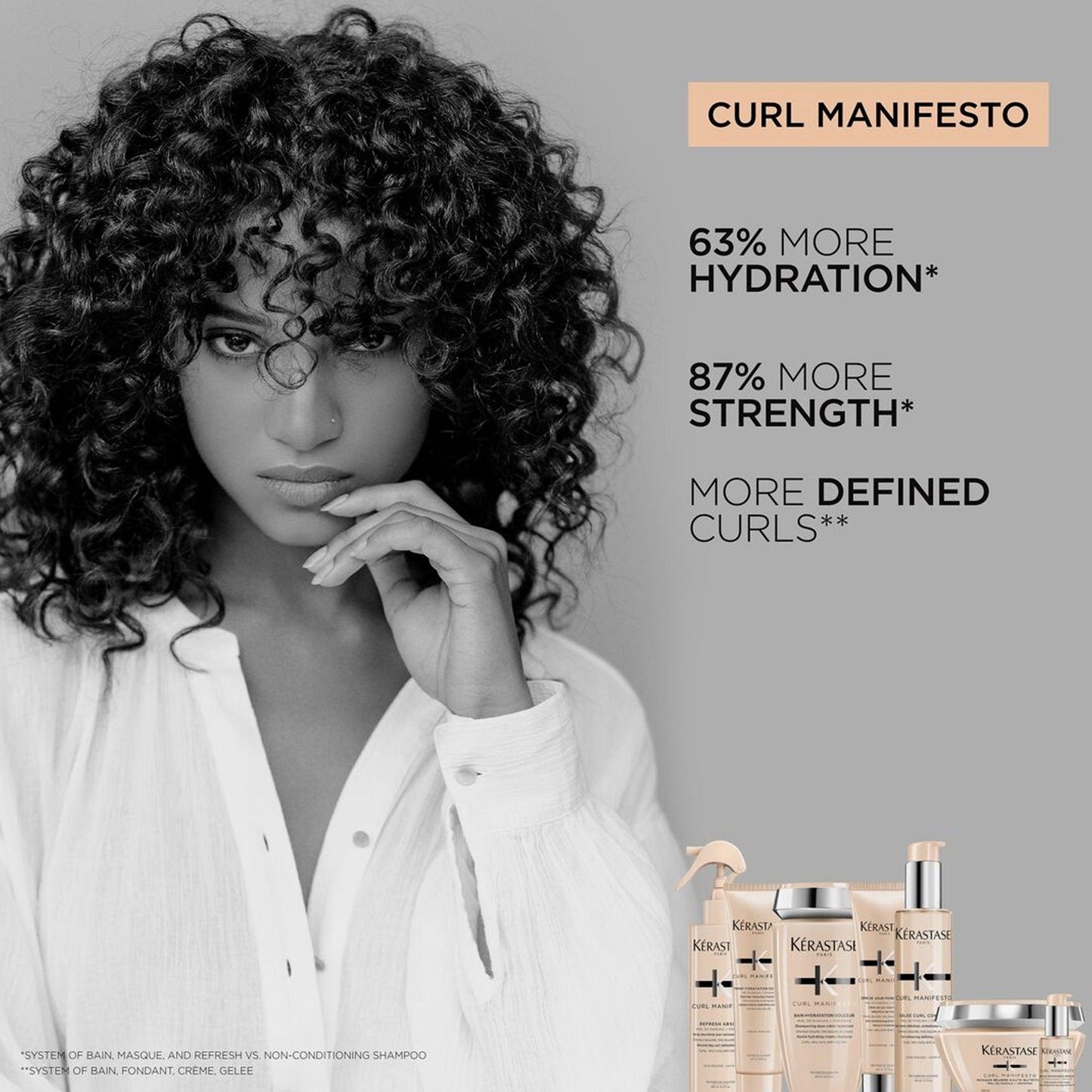 Kerastase Curl Manifesto Bain Hydratation Douceur Hydrating Creamy Shampoo For Curly Hair 250ml - TheSkinFit