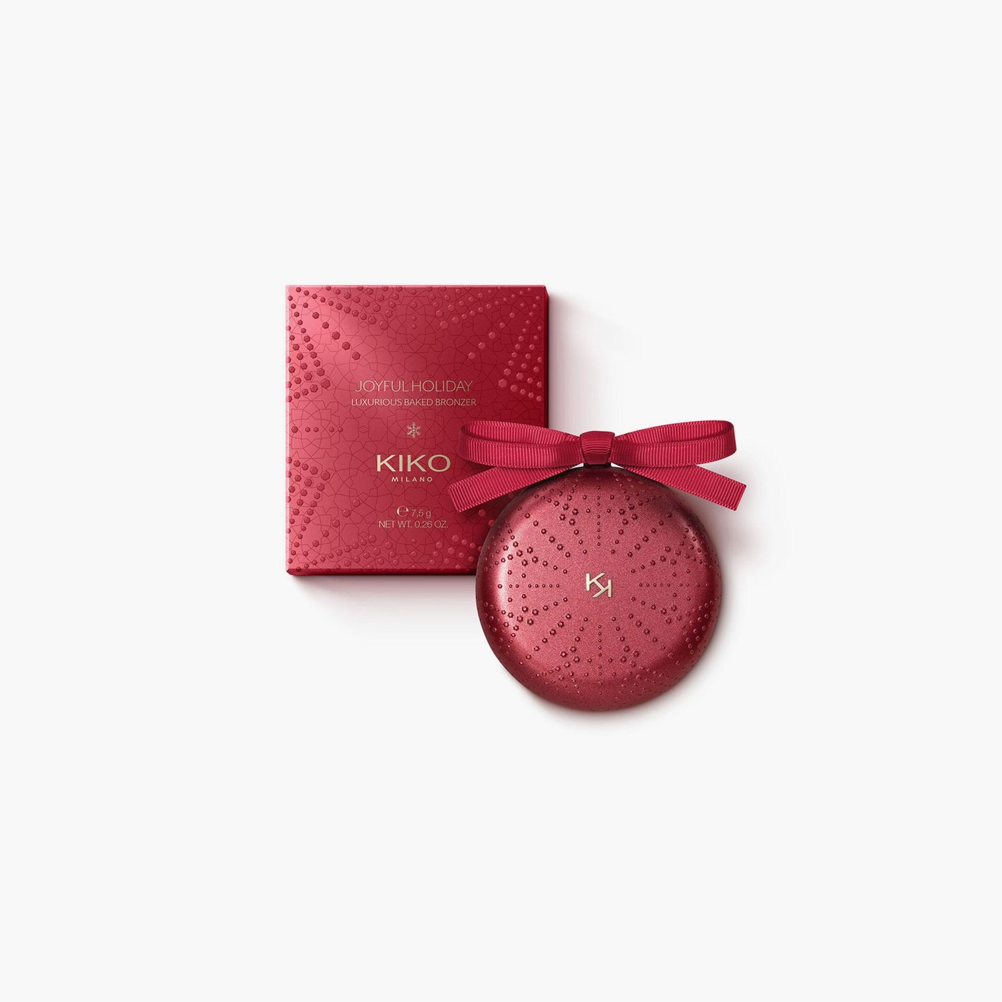 Kiko Milano Joyful Holiday Luxurious Baked Bronzer 01 Honey Holiday 7.5gm - TheSkinFit