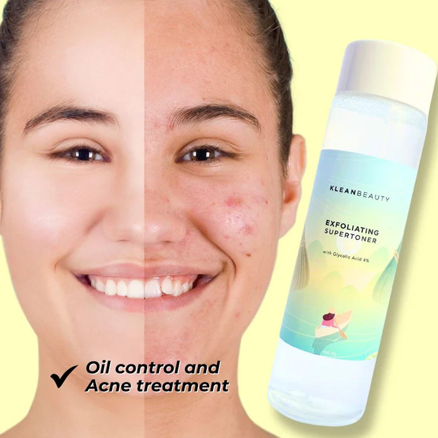 Klean Beauty Exfoliating Super Toner With Glycolic Acid 4% 55ml