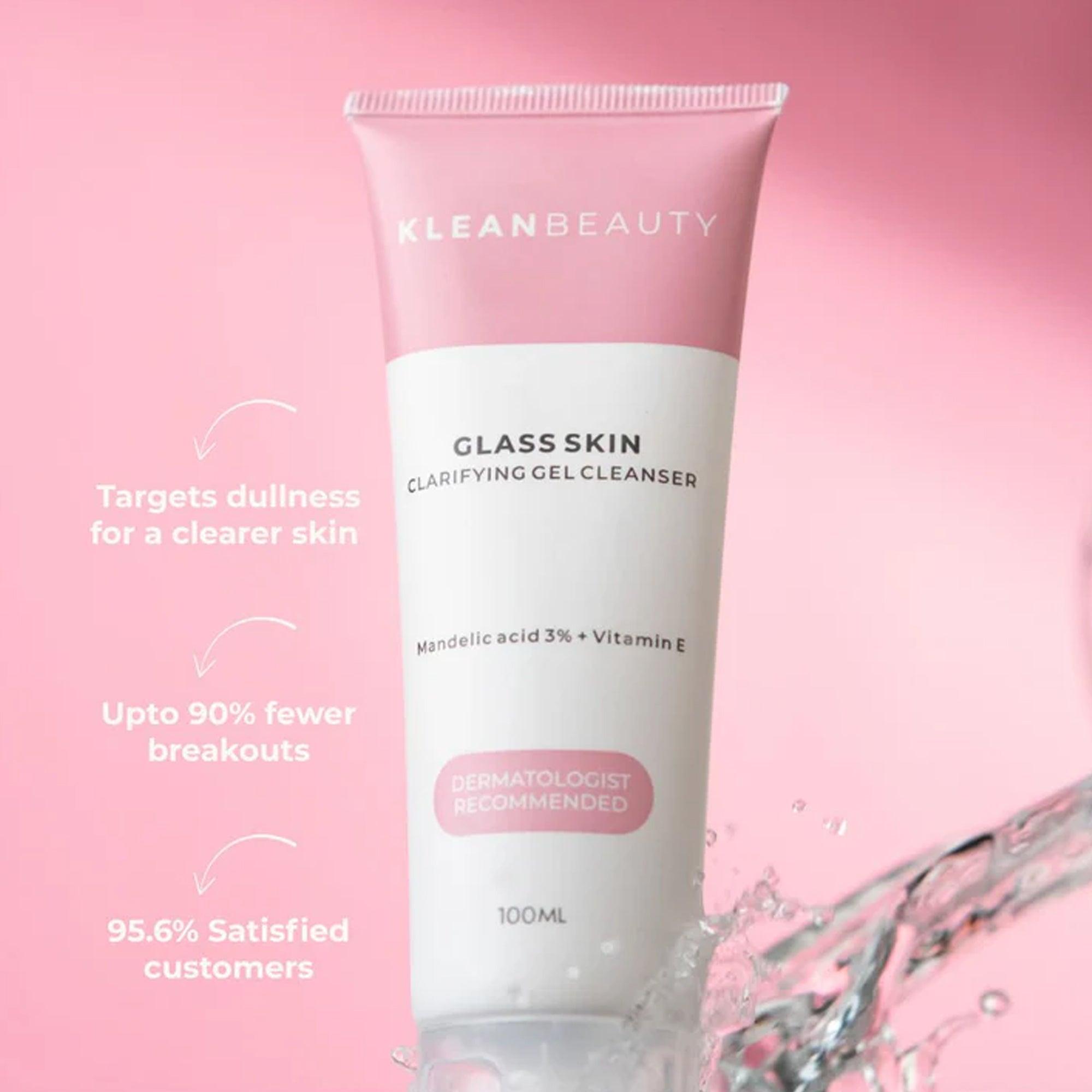klean beauty glass skin clarifying gel cleanser tube 100ml price
