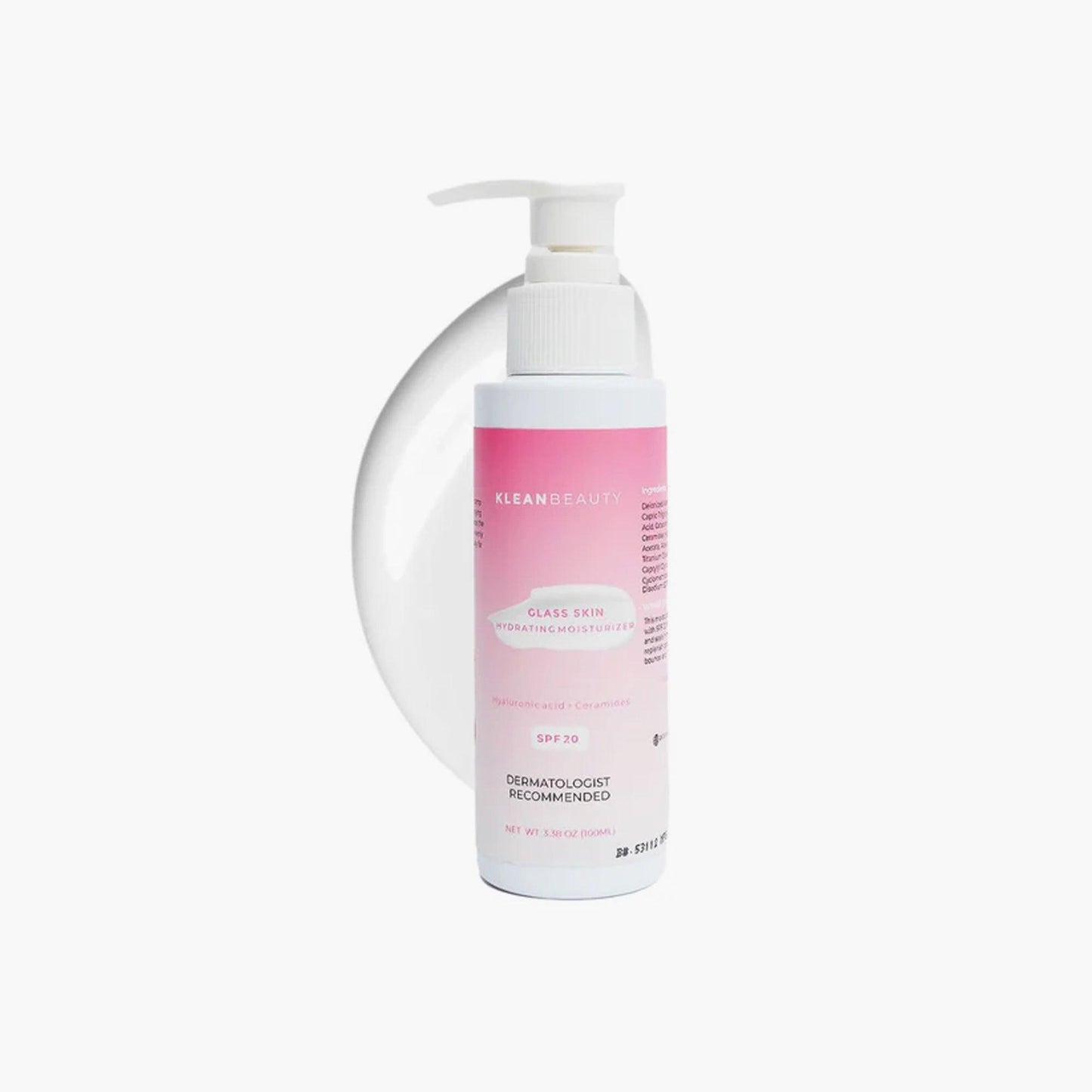 Klean Beauty Glass Skin Hydrating Moisturizer SPF 20 Pump 100ml