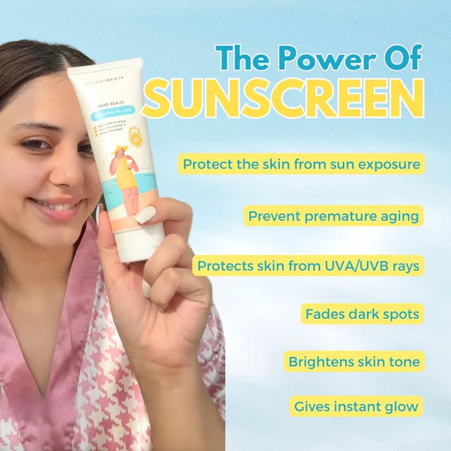 Klean Beauty Glass Skin Melt-In Sunscreen SPF60 PA+++ 100ml