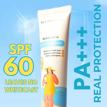 Klean Beauty Glass Skin Melt-In Sunscreen SPF60 PA+++ 100ml