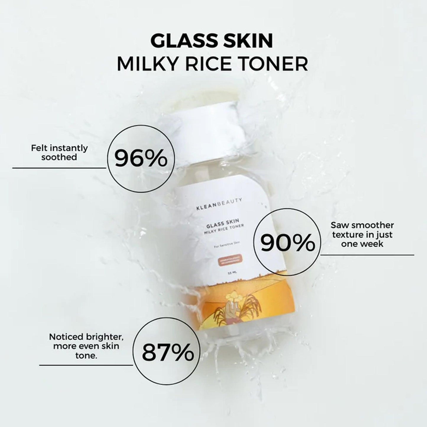 Klean Beauty Glass Skin Milky Rice Toner 150ml