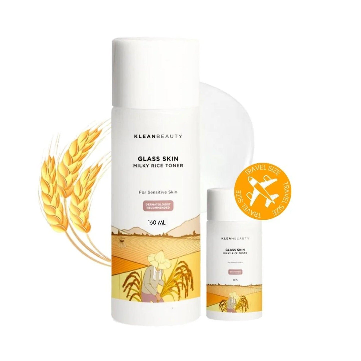Klean Beauty Glass Skin Milky Rice Toner 55ml