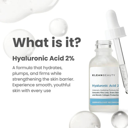 Klean Beauty Hyaluronic Acid 2% Serum 20ml