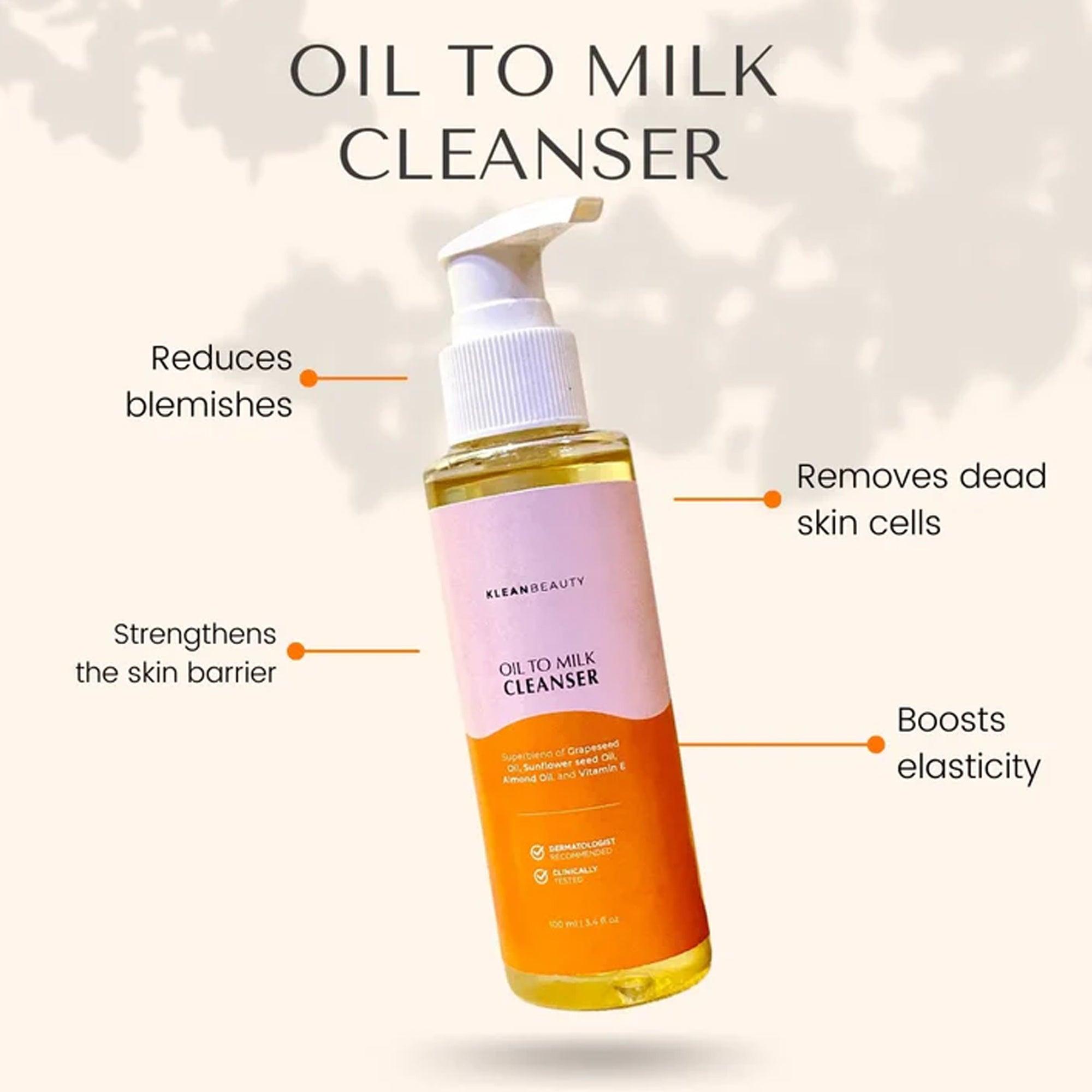 Klean Beauty Oil To Milk Cleanser 120ml