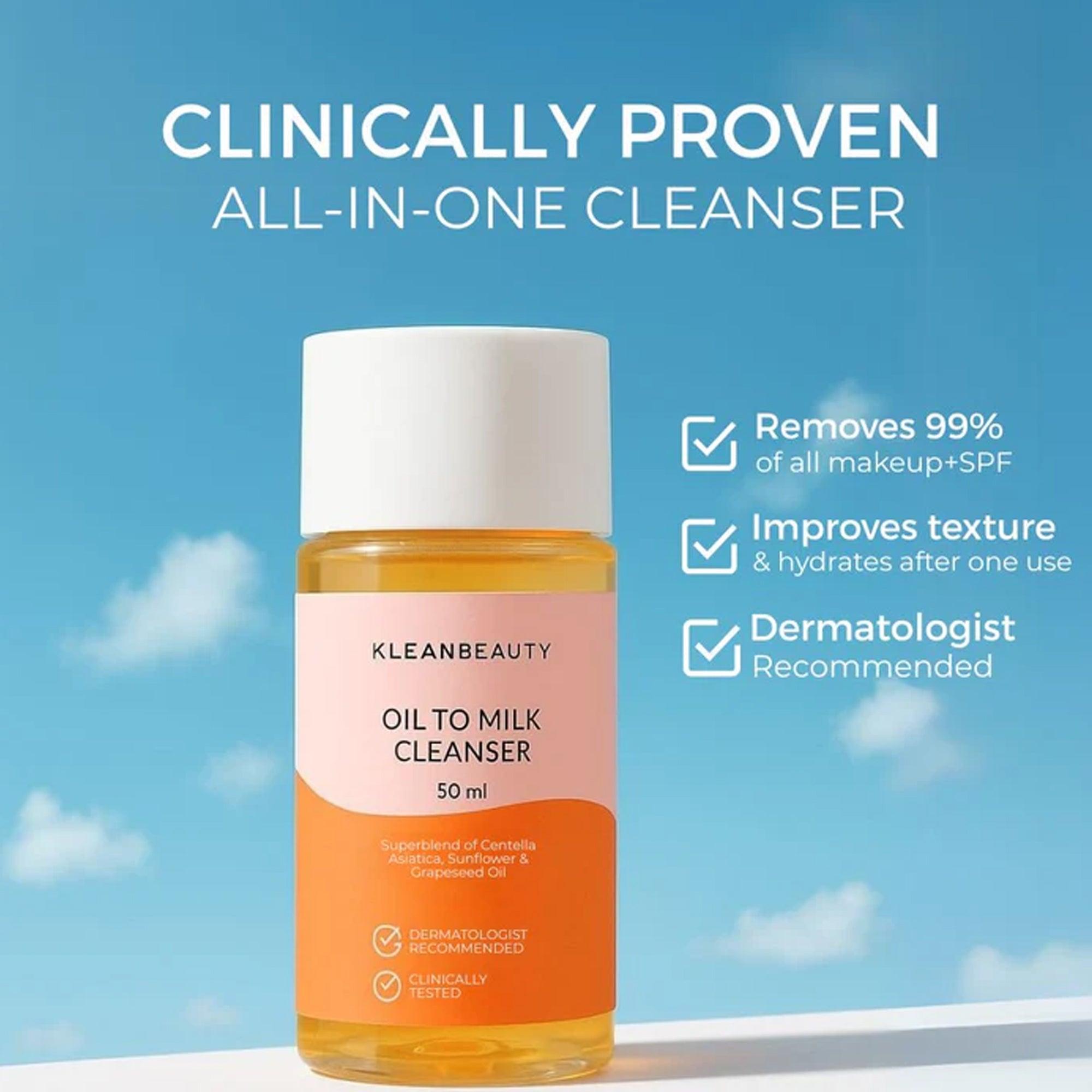 Klean Beauty Oil To Milk Cleanser 50ml