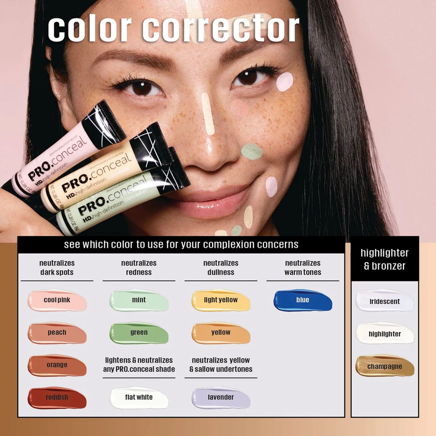 L.A. Girl HD Pro Conceal High Definition Concealer GC990 Orange Corrector 8gm