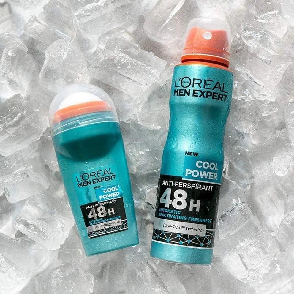 L'Oreal Paris Men Expert Cool Power 48H Anti-Perspirant Roll-On 50ml - TheSkinFit