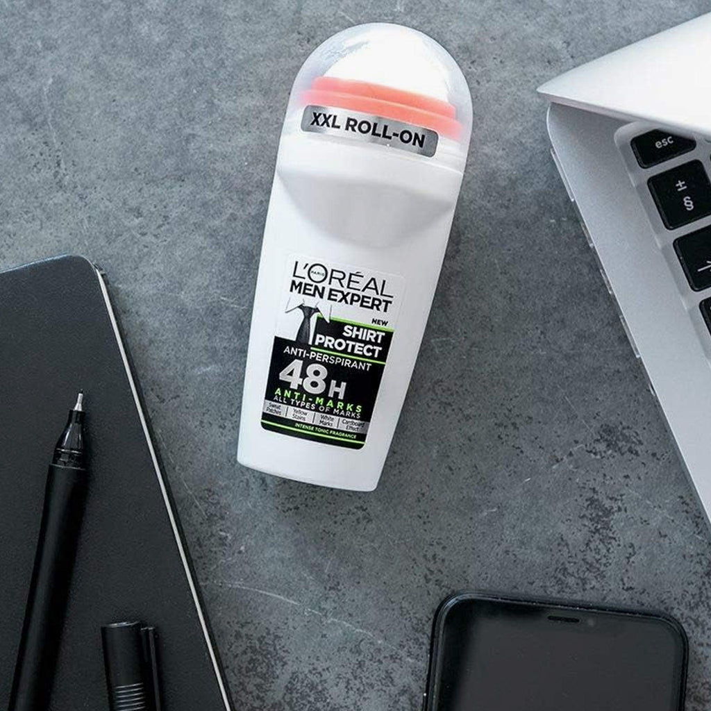 L'Oreal Paris Men Expert Shirt Protect 48H Anti Perspirant Roll-On 50ml - TheSkinFit