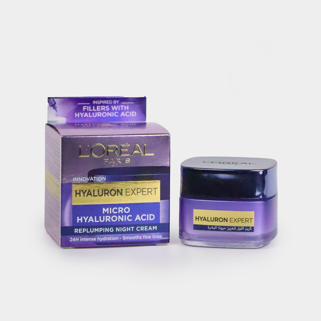 L'Oreal Paris Hyaluron Expert Micro Hyaluronic Acid Replumping Night Cream 50ml - TheSkinFit