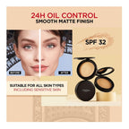 L'Oreal Paris Infallible Oil Killer High Coverage Powder SPF32 PA+++ 24H Oil Control 105 Fair Linen