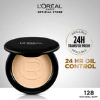 L'Oreal Paris Infallible Oil Killer High Coverage Powder SPF32 PA+++ 24H Oil Control 128 Natural Buff