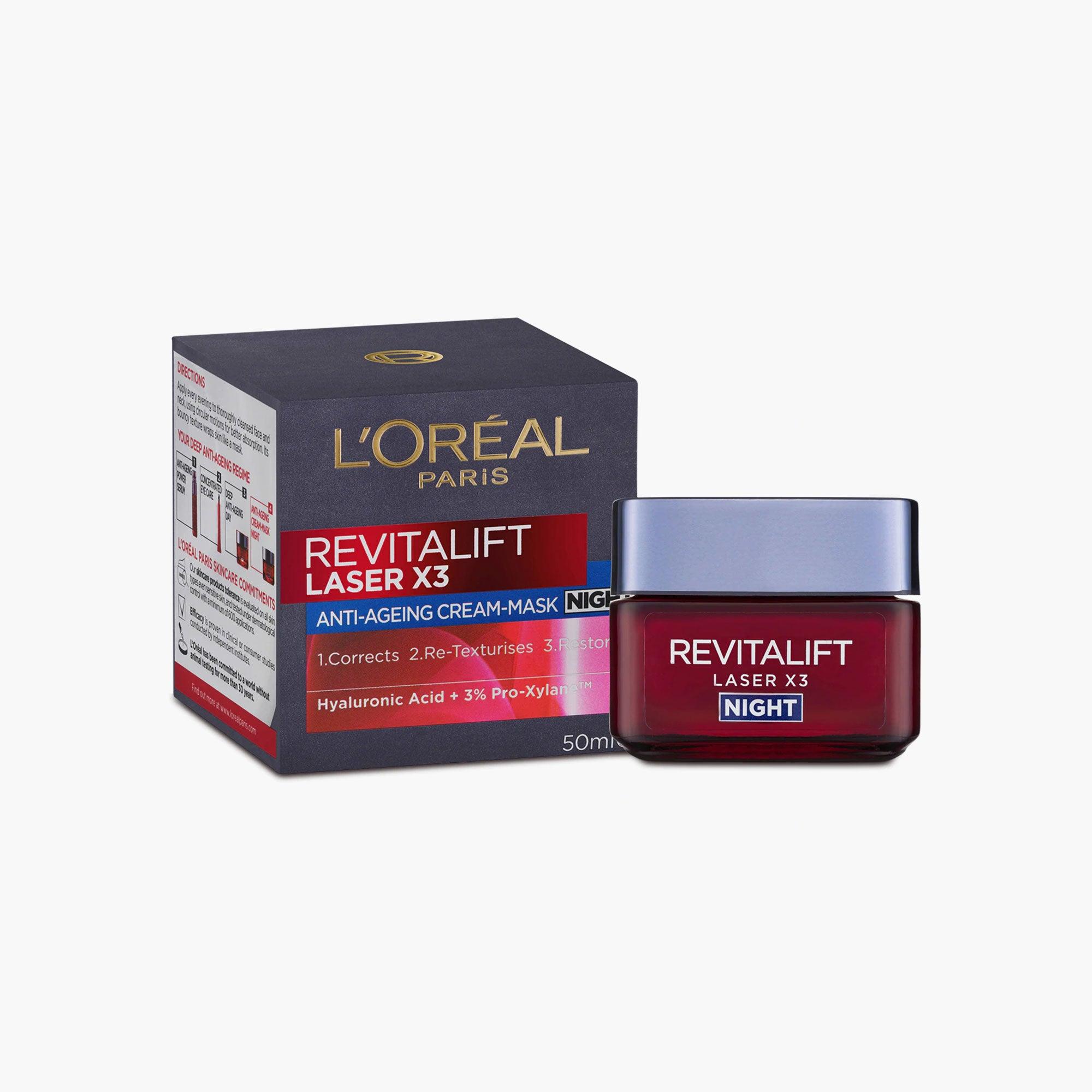L'Oreal Paris Revitalift Laser X3 Anti-Aging Cream-Mask Night 50ml - TheSkinFit
