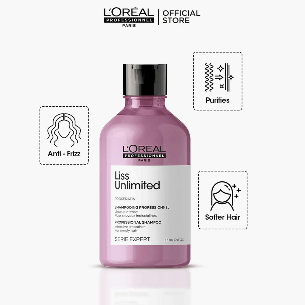 L'Oreal Professionnel Serie Expert Liss Unlimited Professional Shampoo 300 ml - TheSkinFit
