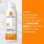 La Roche-Posay Anthelios Spray Lotion Sunscreen For Body & Face Ultra Light SPF60 143gm - TheSkinFit