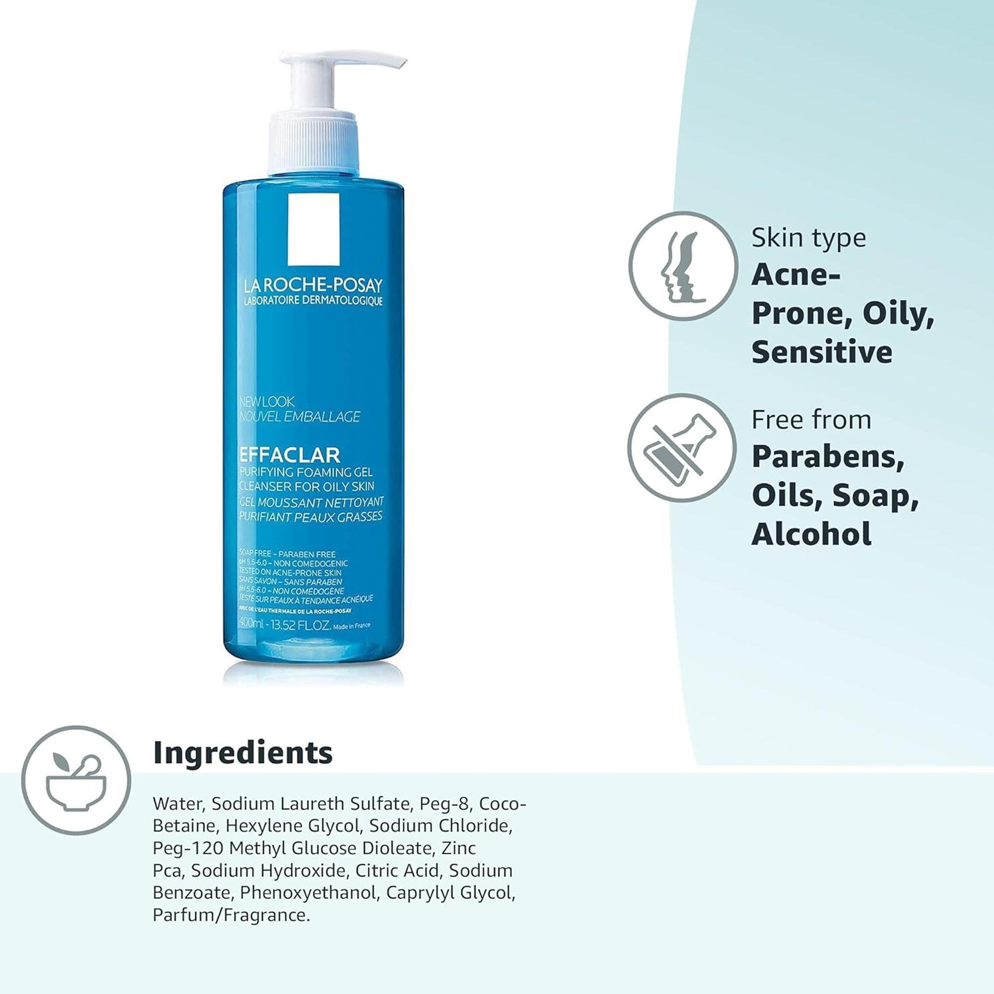La Roche-Posay Effaclar Purifying Foaming Gel 400ml - TheSkinFit