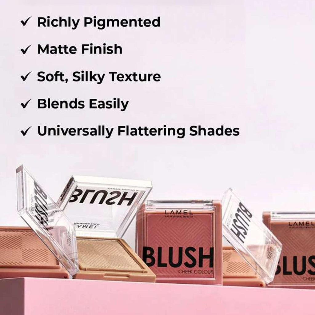 Lamel Blush Cheek Color 408 Plum 3.8gm