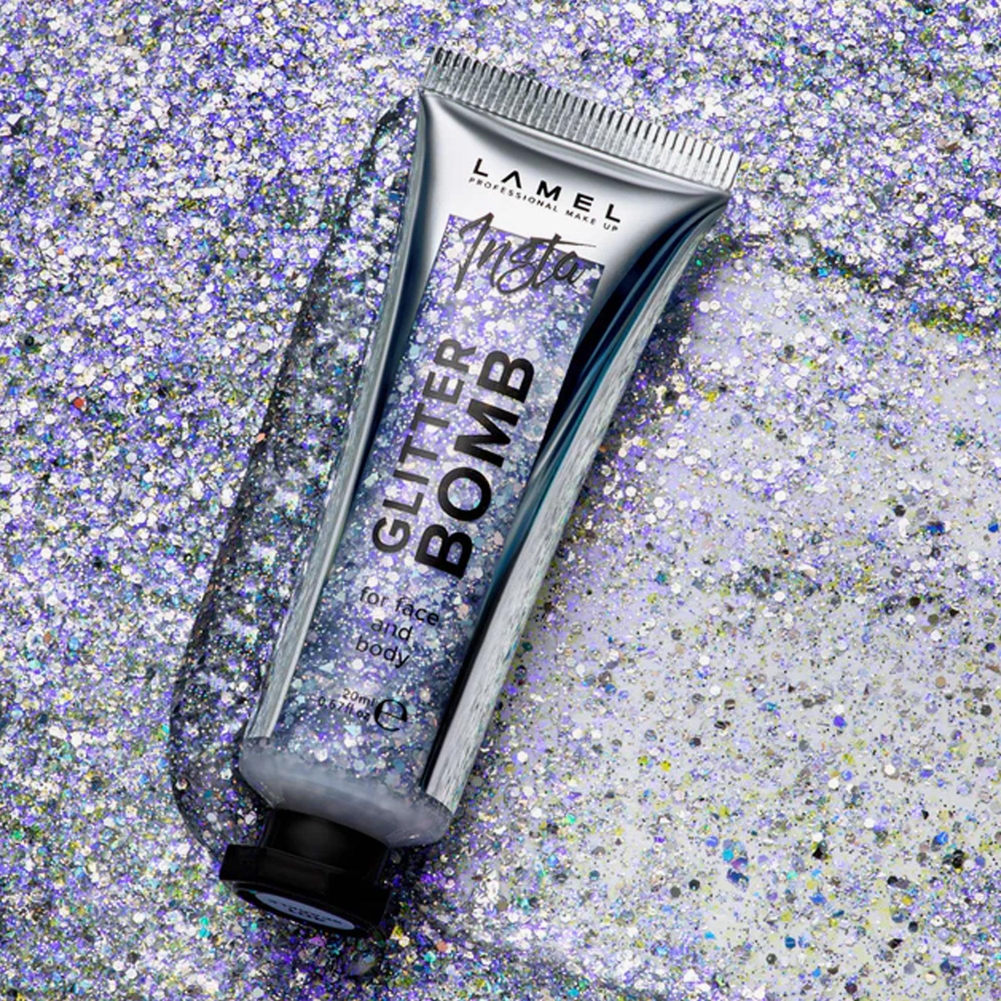 Lamel Insta Glitter Bomb For Face And Body 401 Silver 20ml - TheSkinFit