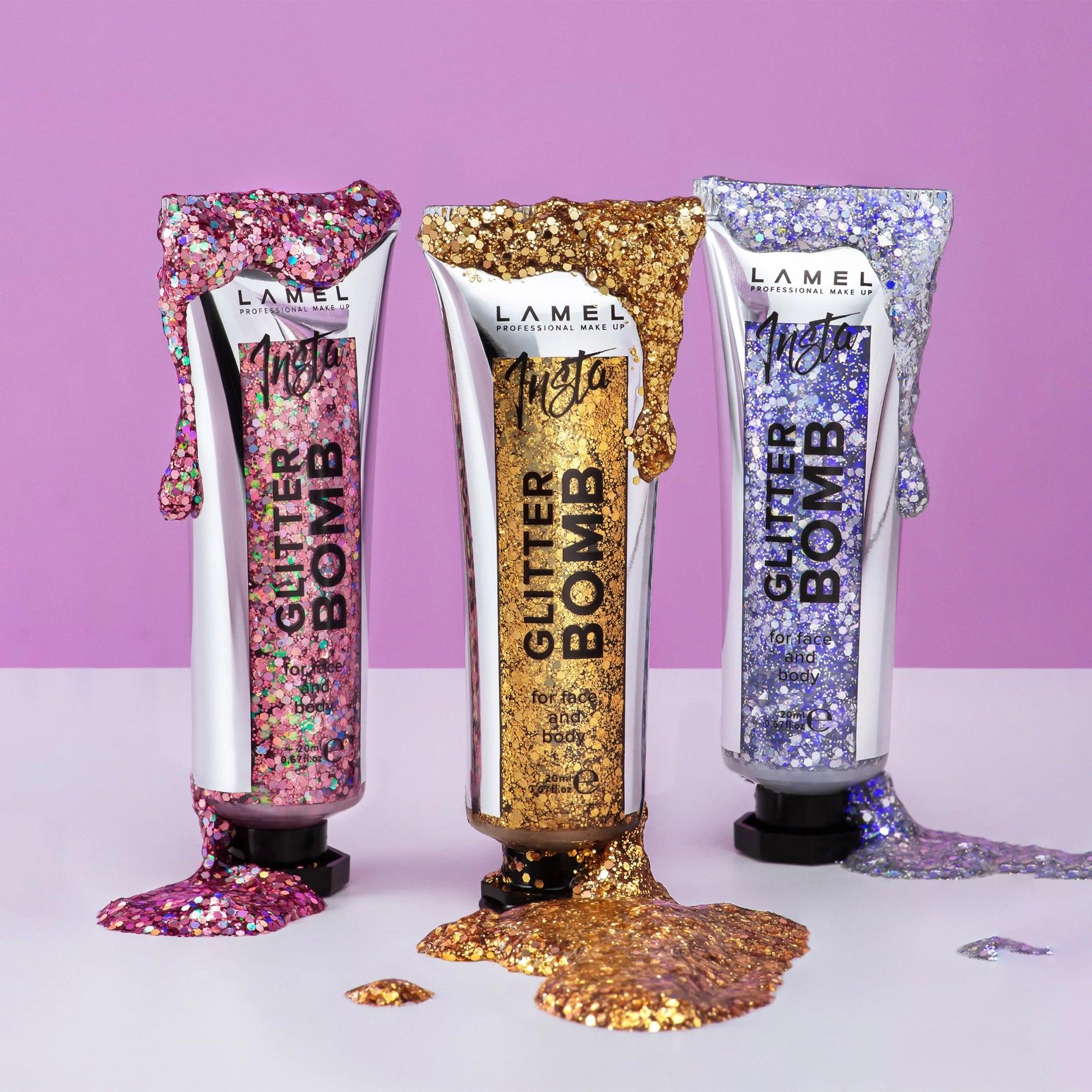 Lamel Insta Glitter Bomb For Face And Body No. 402 Flicker 20ml - TheSkinFit