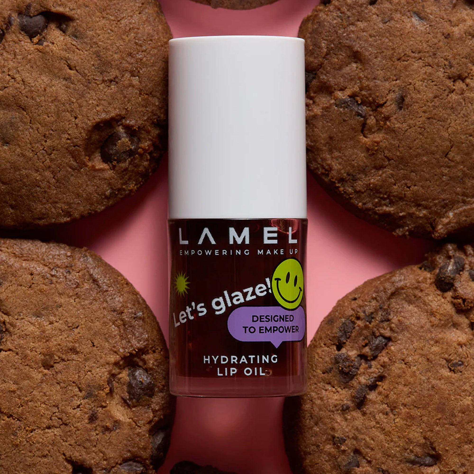 Lamel Lets Glaze Hydrating Lip Oil 404 Chocolate Cookies 4ml - TheSkinFit