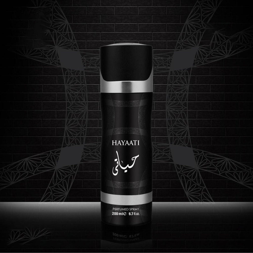 Lattafa Hayaati Black Perfumed Body Spray 200ml - TheSkinFit