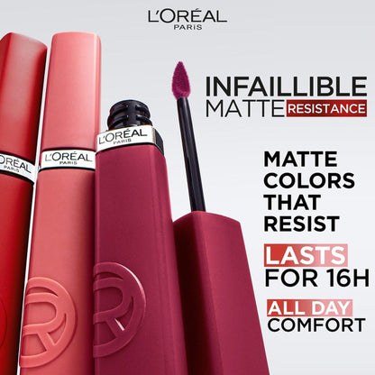 L'Oreal Paris Infallible Matte Resistance Liquid Lipstick 210 Tropical Vacay 1 Piece - TheSkinFit