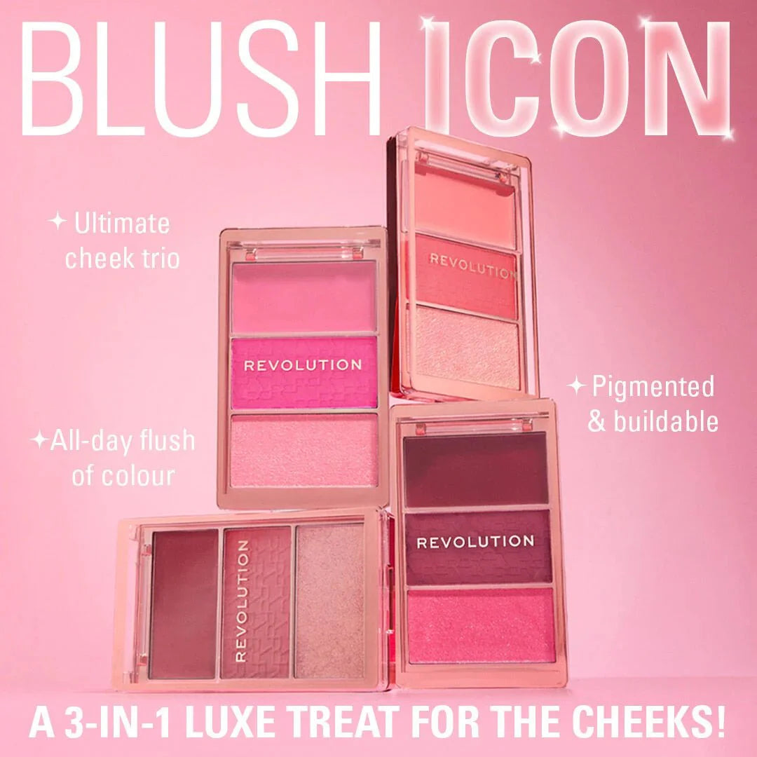 Revolution Icon Blush 3-IN-1 Palette 9.8gm
