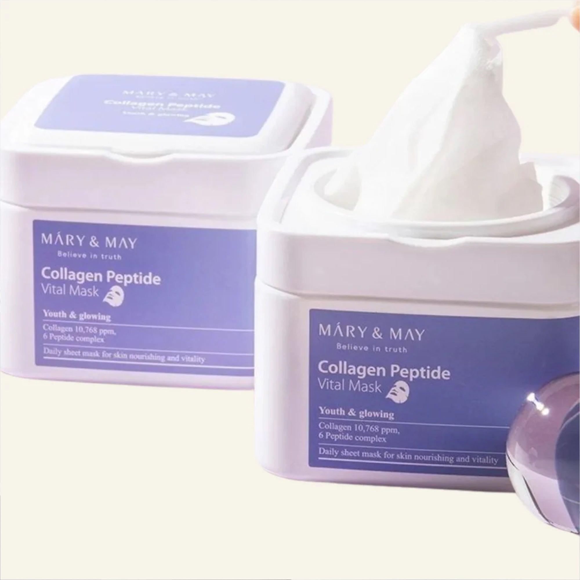 Mary&May Collagen Peptide Vital Mask 30 Pieces - TheSkinFit