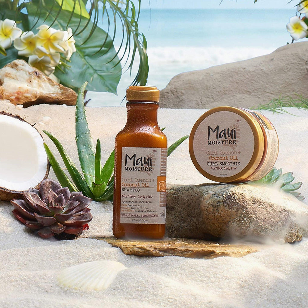 Maui Moisture Curl Quench + Coconut Oil Shampoo For Thick Curly Hair 385ml - TheSkinFit