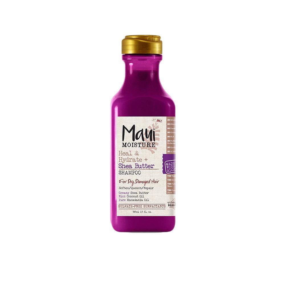 Maui Moisture Heal & Hydrate + Shea Butter Shampoo For Dry Damaged Hair 385ml - TheSkinFit