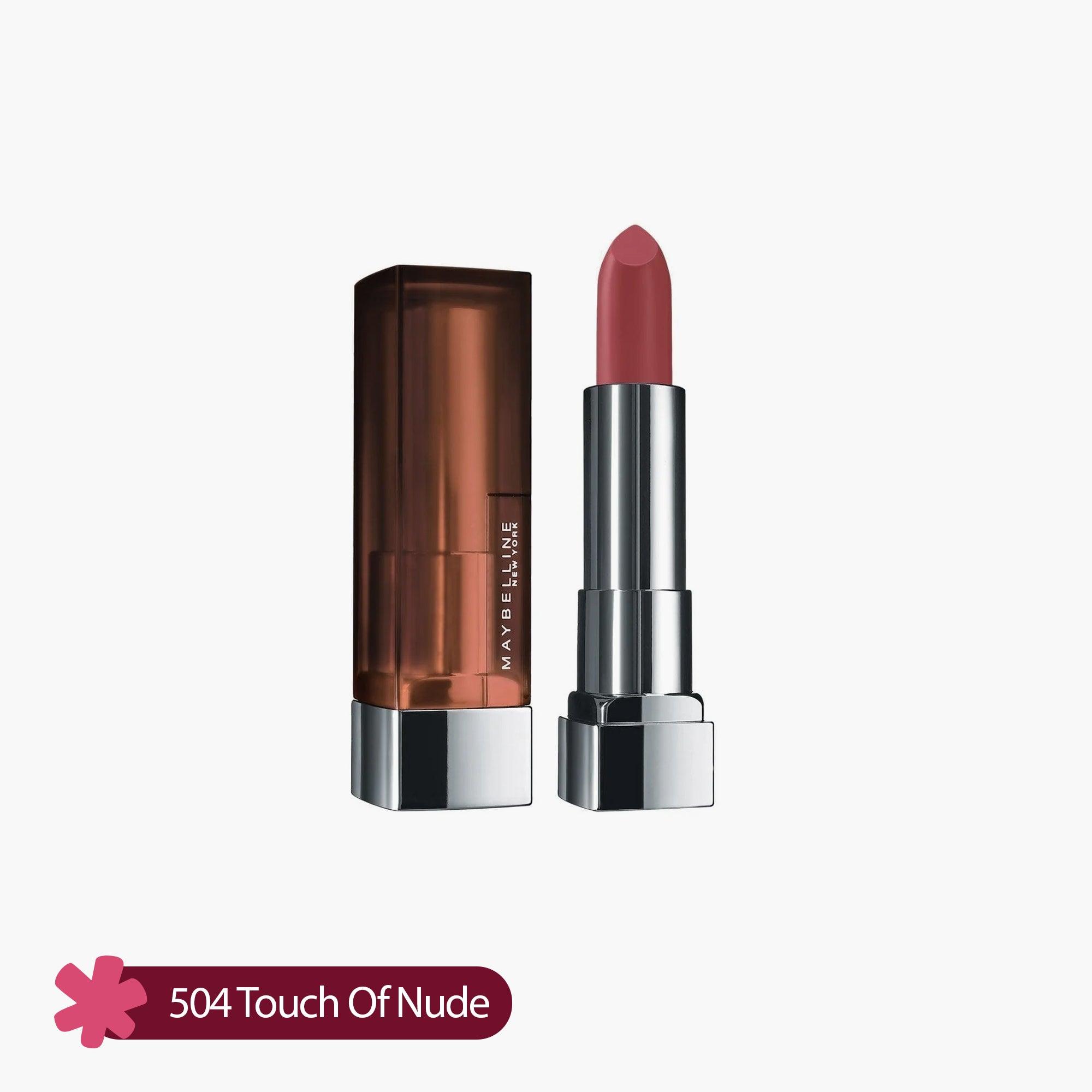 Maybelline Color Sensational Creamy Matte Lipstick 504 Touch Of Nude 1 Piece - TheSkinFit