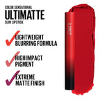 Maybelline New York Color Sensational Ultimatte Matte Lipstick 199 More Ruby 