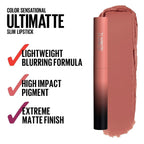 Maybelline New York Color Sensational Ultimatte Slim Matte Lipstick 699 More Buff 1.7gm - TheSkinFit