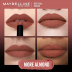 Maybelline New York Color Sensational Ultimatte Slim Matte Lipstick 1199 More Almond 1.7gm 