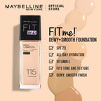Maybelline New York Fit Me Dewy+Smooth Liquid Foundation 