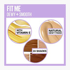 Maybelline New York Fit Me Dewy+Smooth Liquid Foundation SPF 23 220 Natural Beige 30ml - TheSkinFit