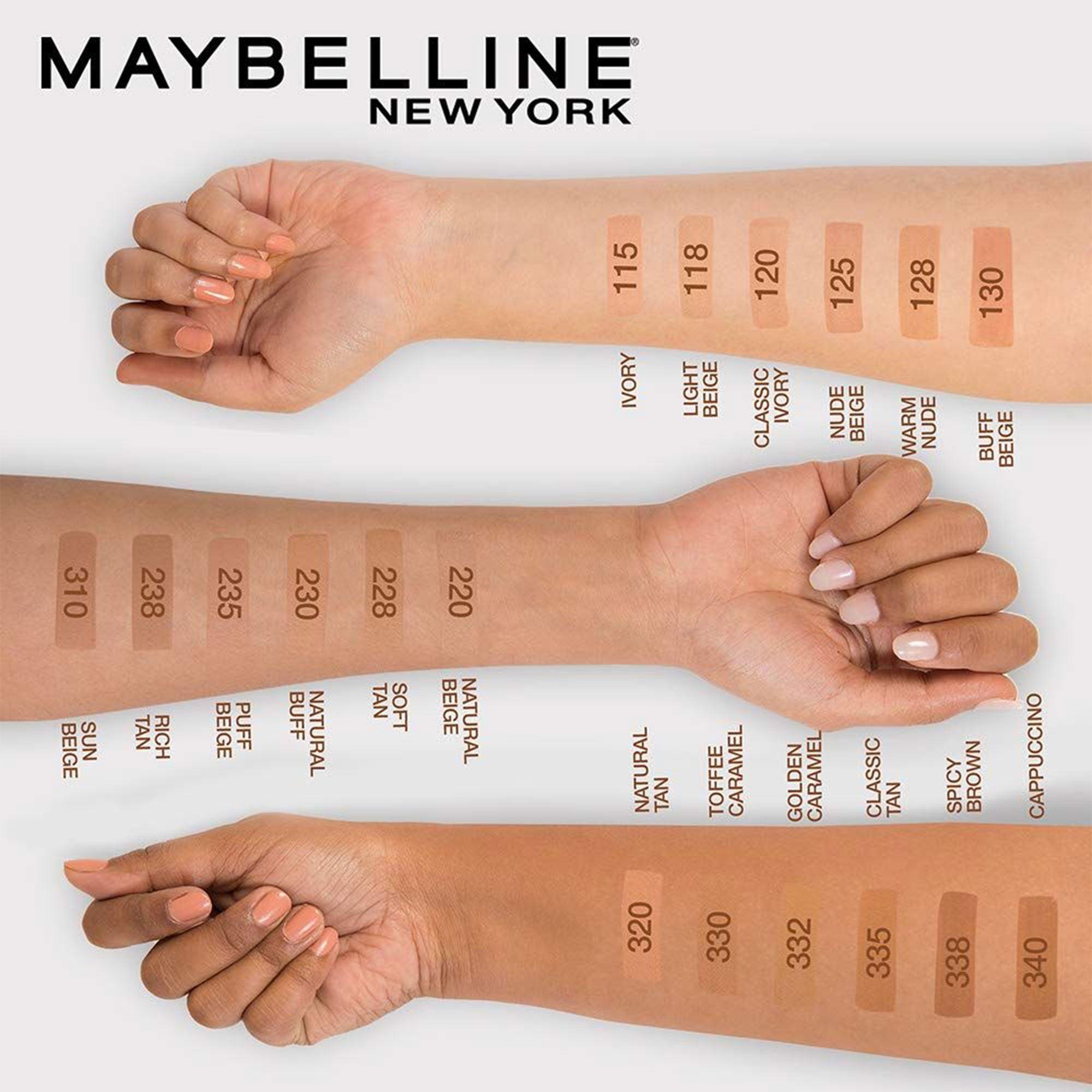Maybelline New York Fit Me Matte+Poreless Liquid Foundation With Clay Normal to Oily SPF 22 230 Natural Buff 30ml - TheSkinFit