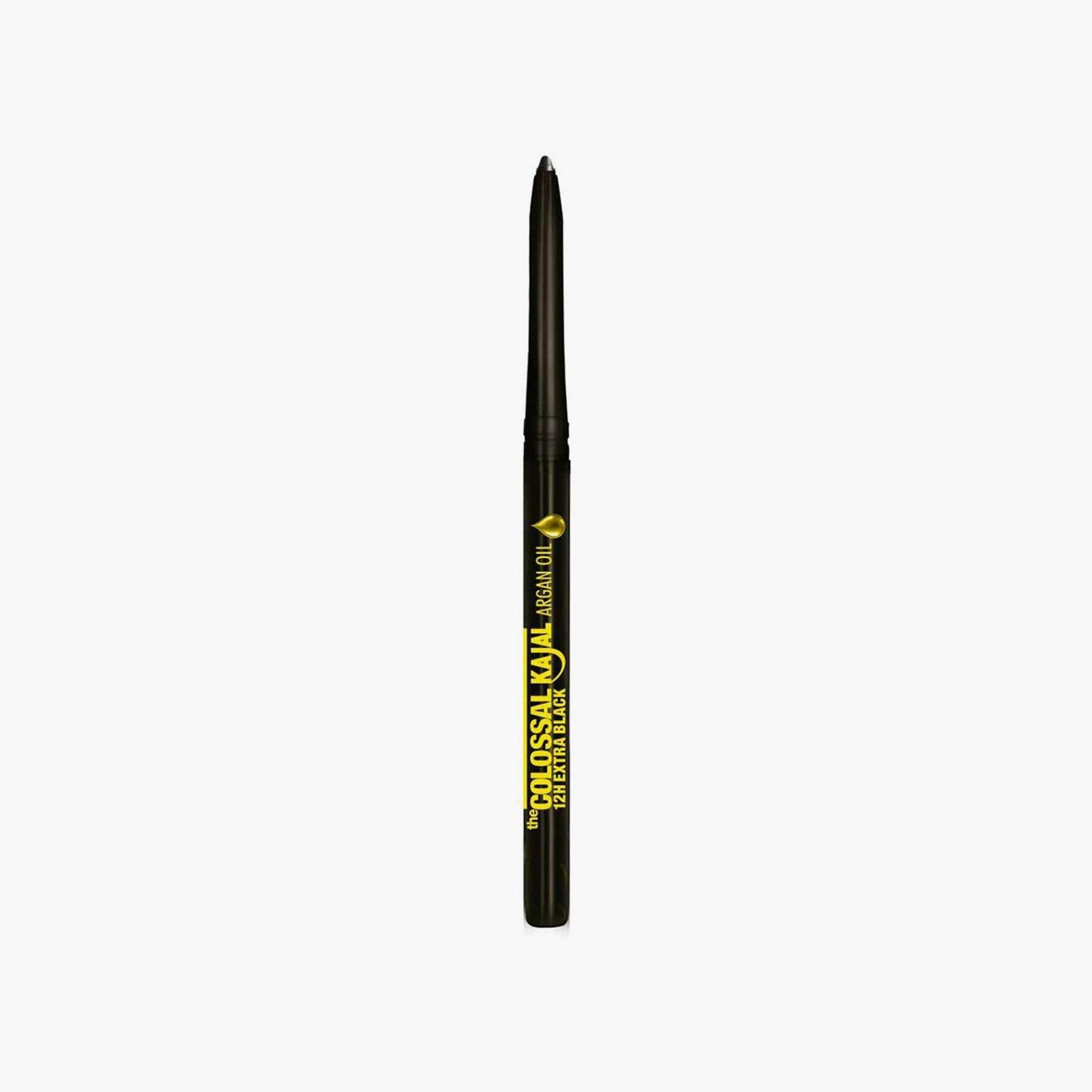 Maybelline New York The Colossal Kajal Argan Oil 12H Extra Black Black/Noir 4gm - TheSkinFit