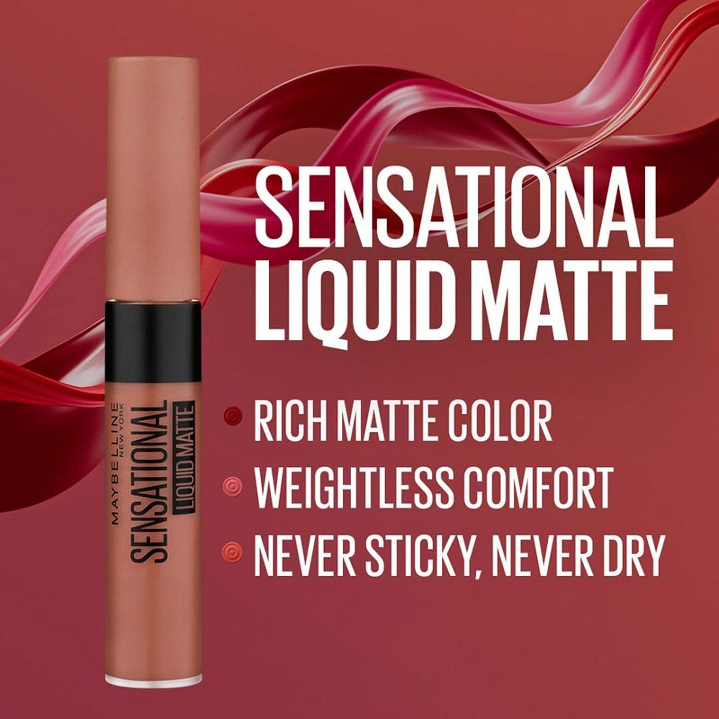 Maybelline Sensational Liquid Matte Lipstick NU01 Bare It All 7ml - TheSkinFit