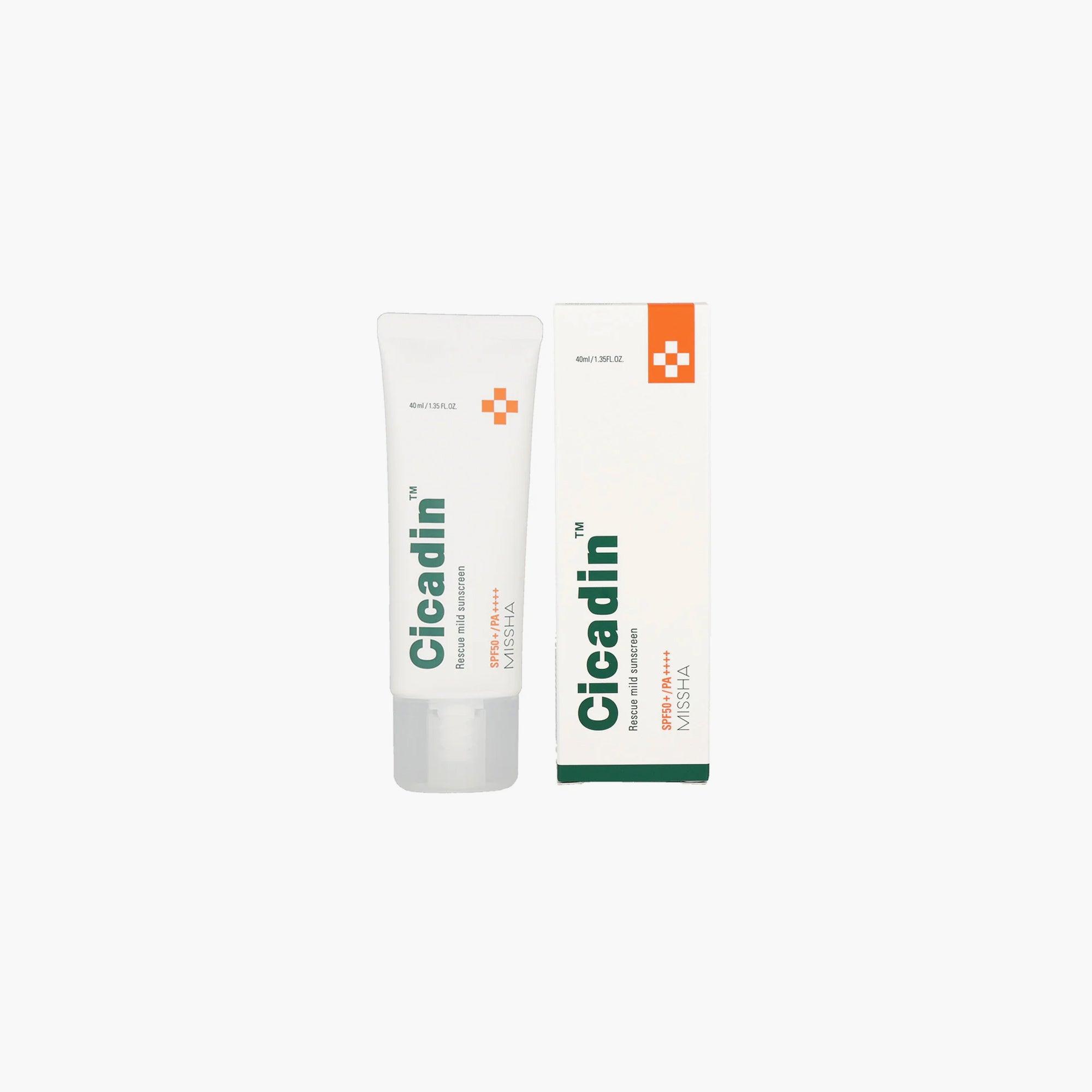 missha cicadin rescue mild sunscreen spf50+ 40ml price