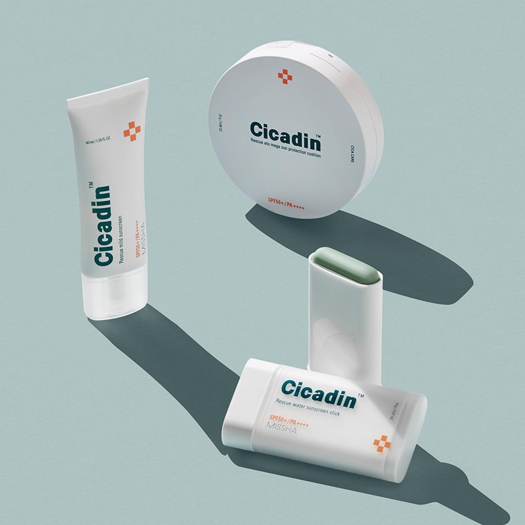 missha cicadin rescue mild sunscreen spf50+ 40ml review