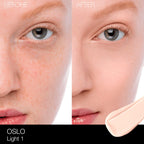 Nars Natural Radiant Longwear Foundation Light 1 Oslo 6600 30ml before and after