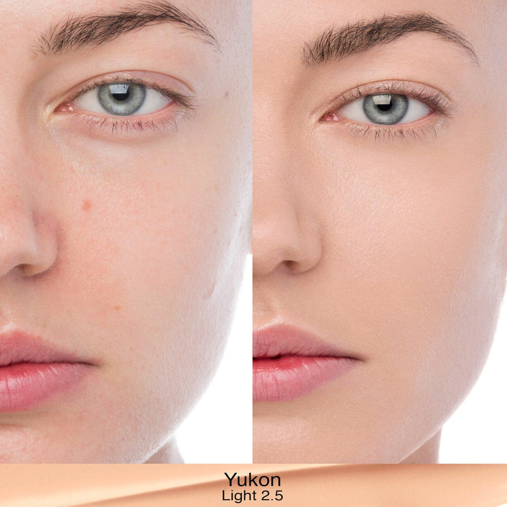 Nars Natural Radiant Longwear Foundation Light 2.5 Yukon before and after